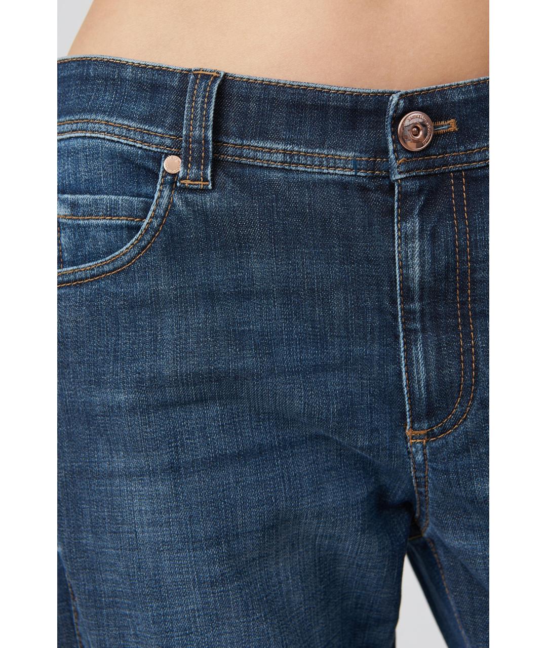 BRUNELLO CUCINELLI Темно-синие прямые джинсы, фото 3