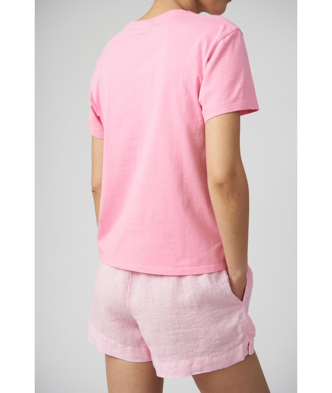 MC2 SAINT BARTH Розовая хлопковая футболка, фото 5