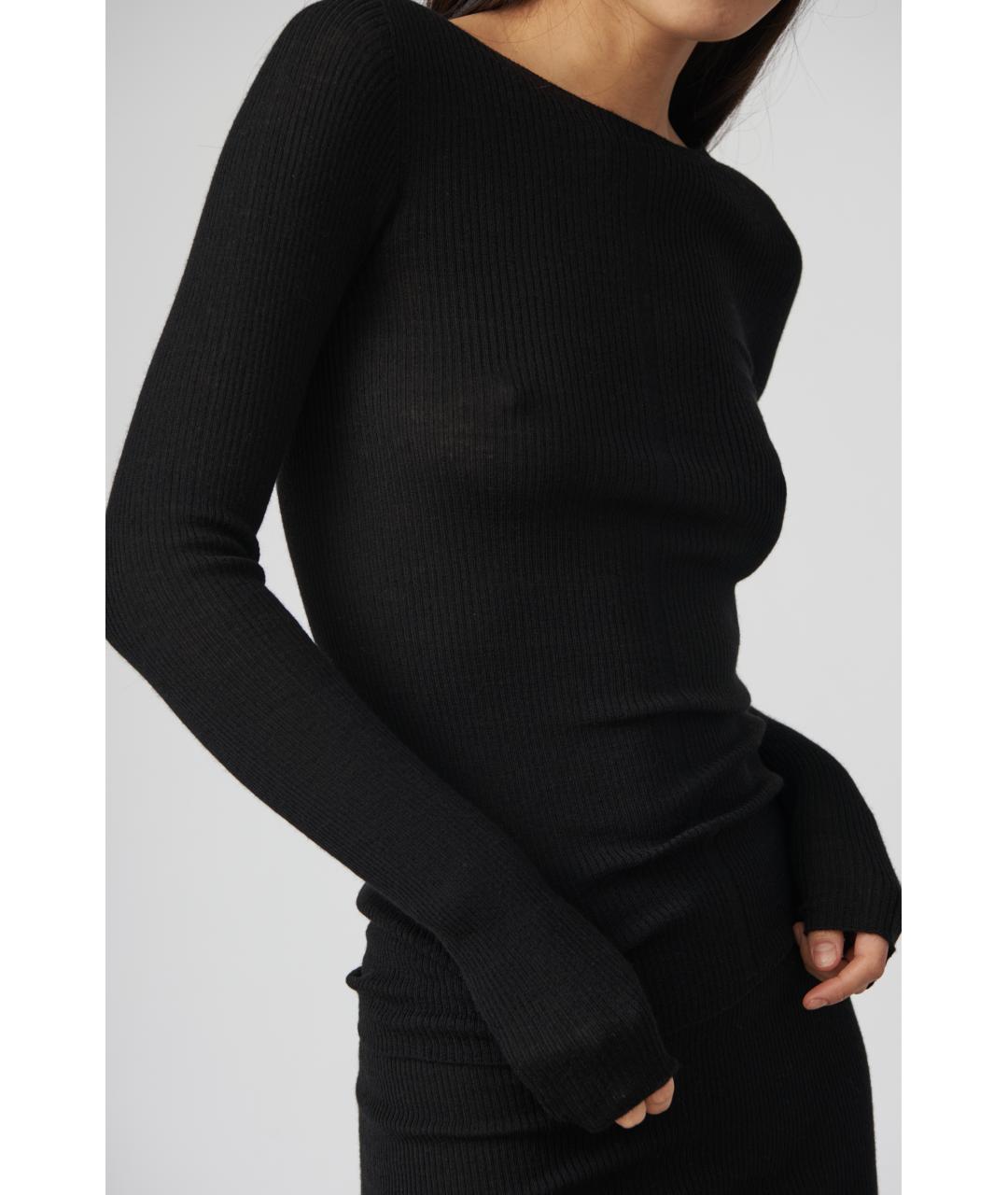 RICK OWENS Черный шерстяной джемпер / свитер, фото 3