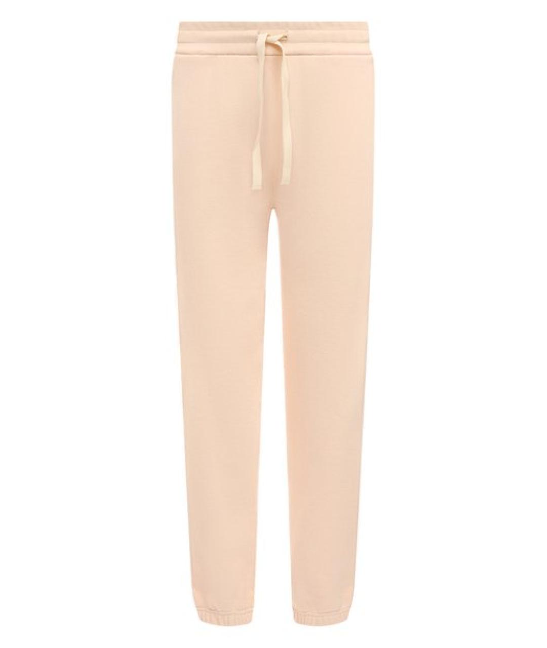 JIL SANDER Розовые хлопковые прямые брюки, фото 1