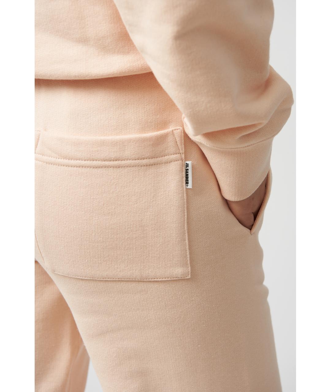 JIL SANDER Розовые хлопковые прямые брюки, фото 5