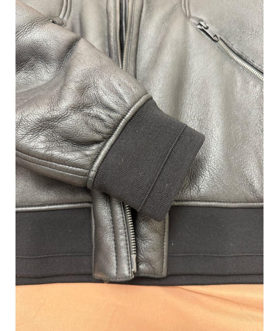 ZEGNA Черная кожаная дубленка/шуба, фото 5