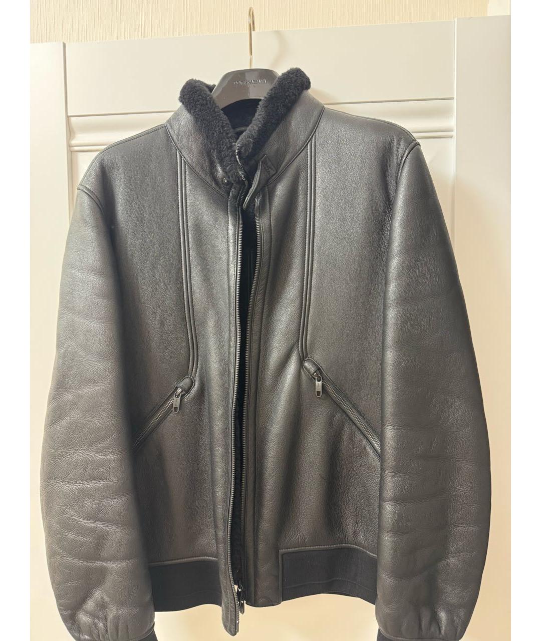 ZEGNA Черная кожаная дубленка/шуба, фото 7