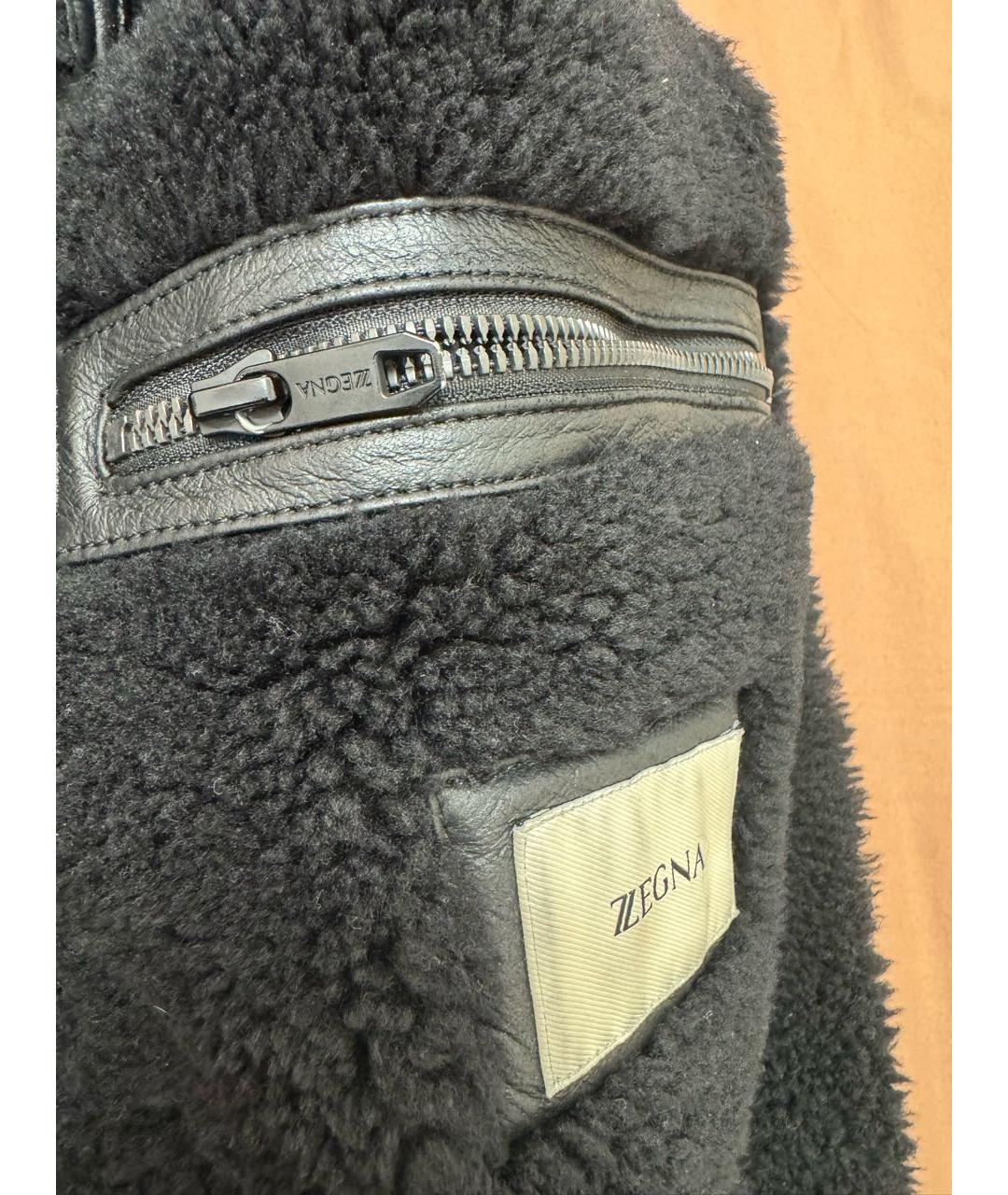 ZEGNA Черная кожаная дубленка/шуба, фото 3