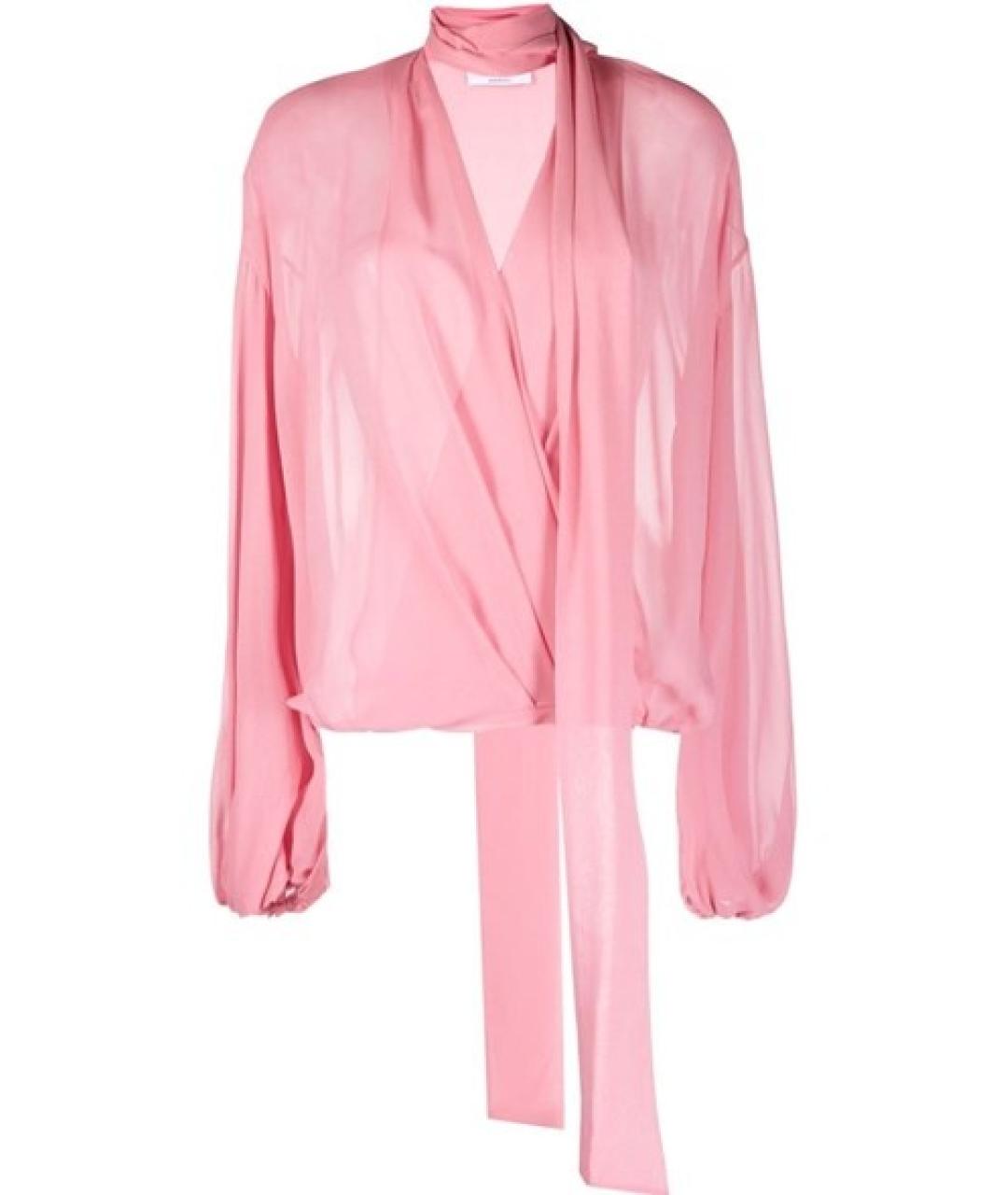 BLUMARINE Розовая шелковая блузы, фото 1