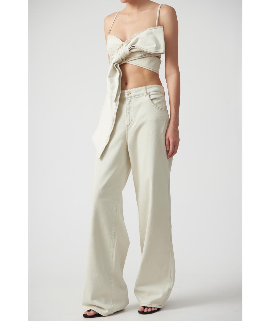 BLUMARINE Серые прямые джинсы, фото 2