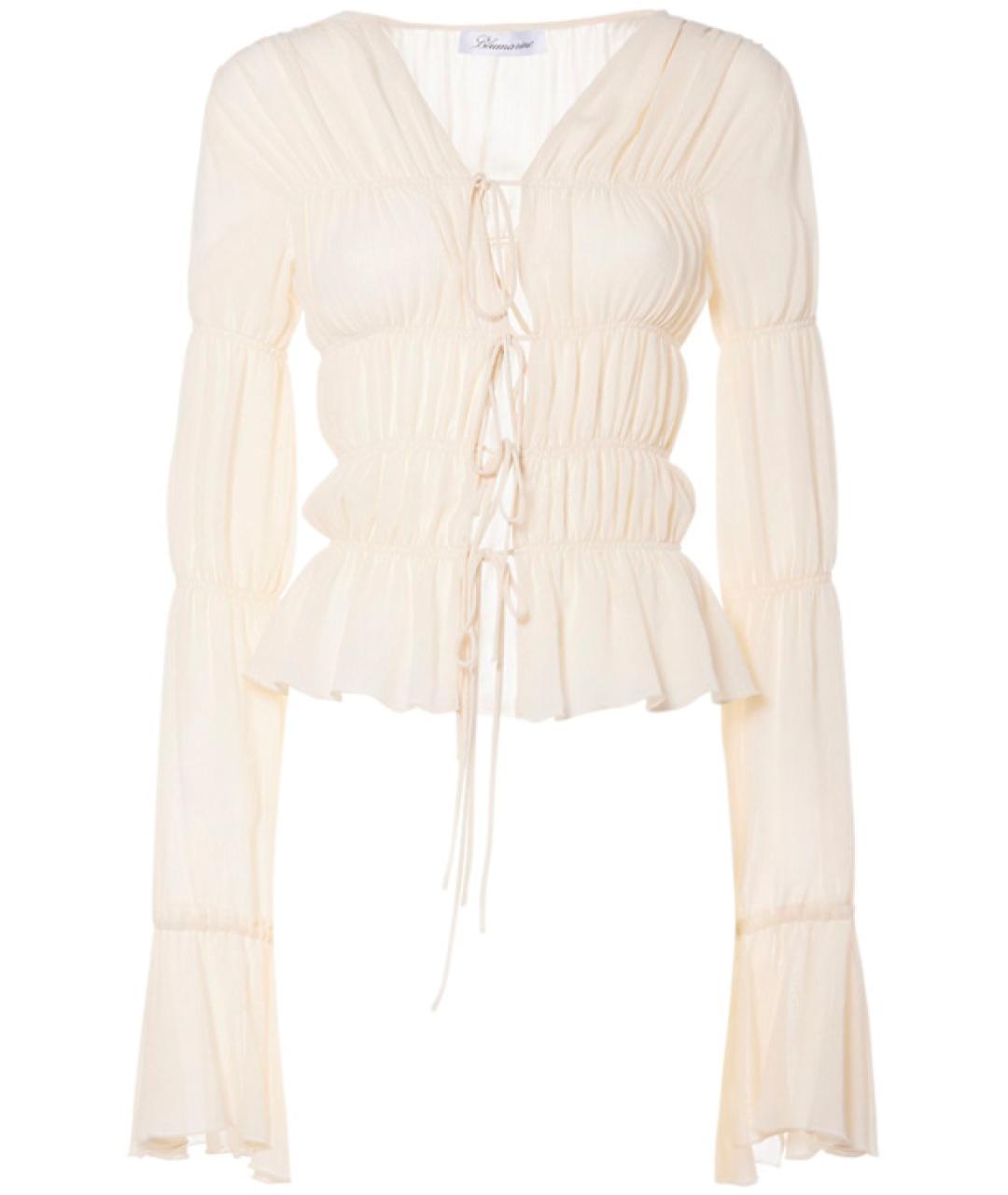 BLUMARINE Бежевая вискозная блузы, фото 1