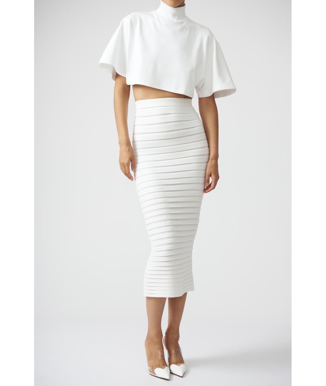 ALAIA Белая хлопковая футболка, фото 2