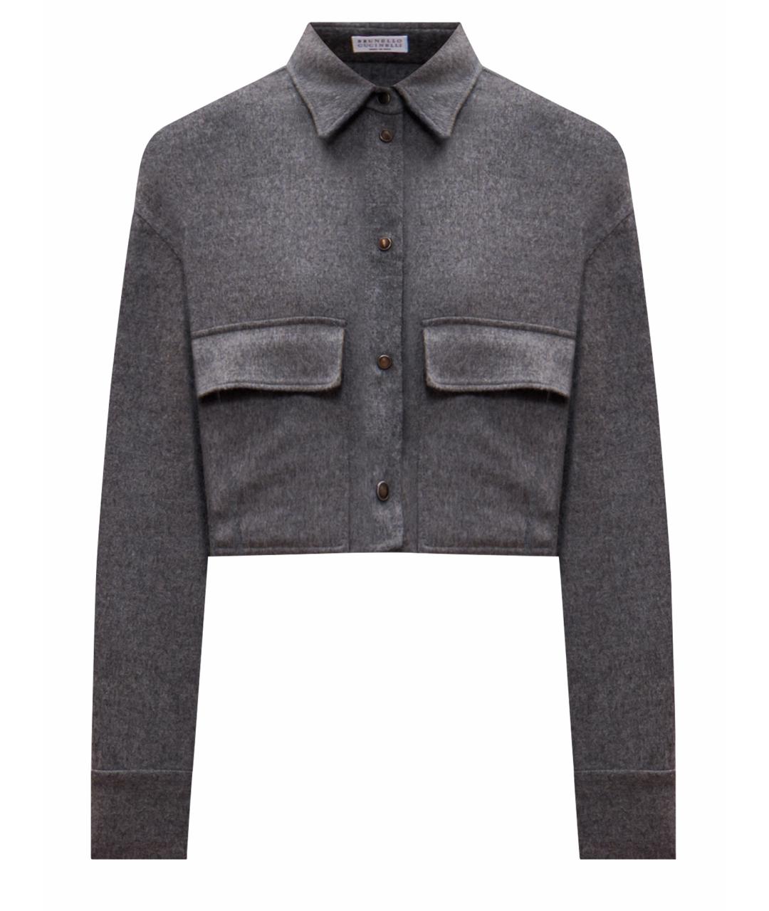 BRUNELLO CUCINELLI Серая шерстяная рубашка, фото 1