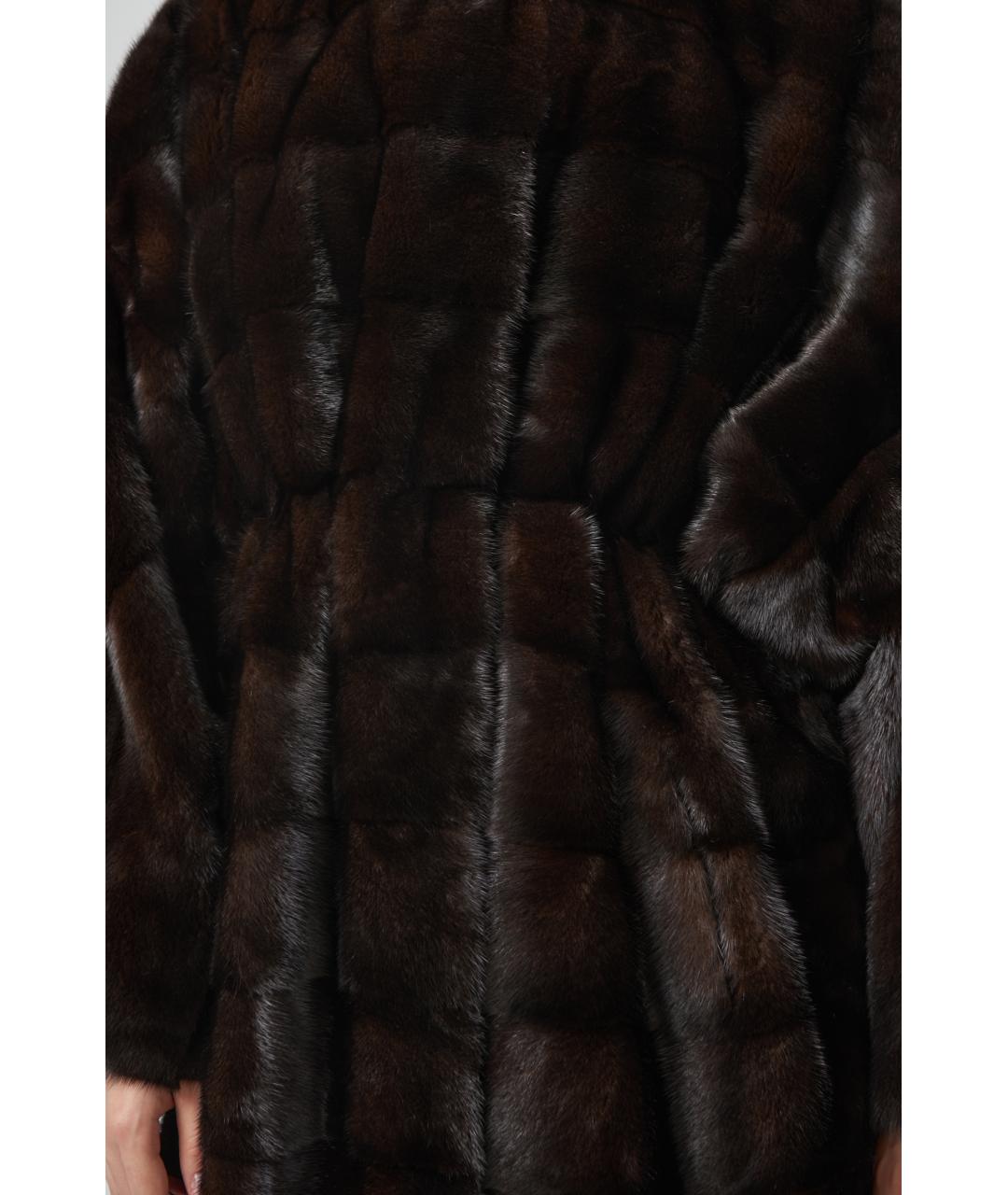 KITON Коричневая меховая шуба, фото 6