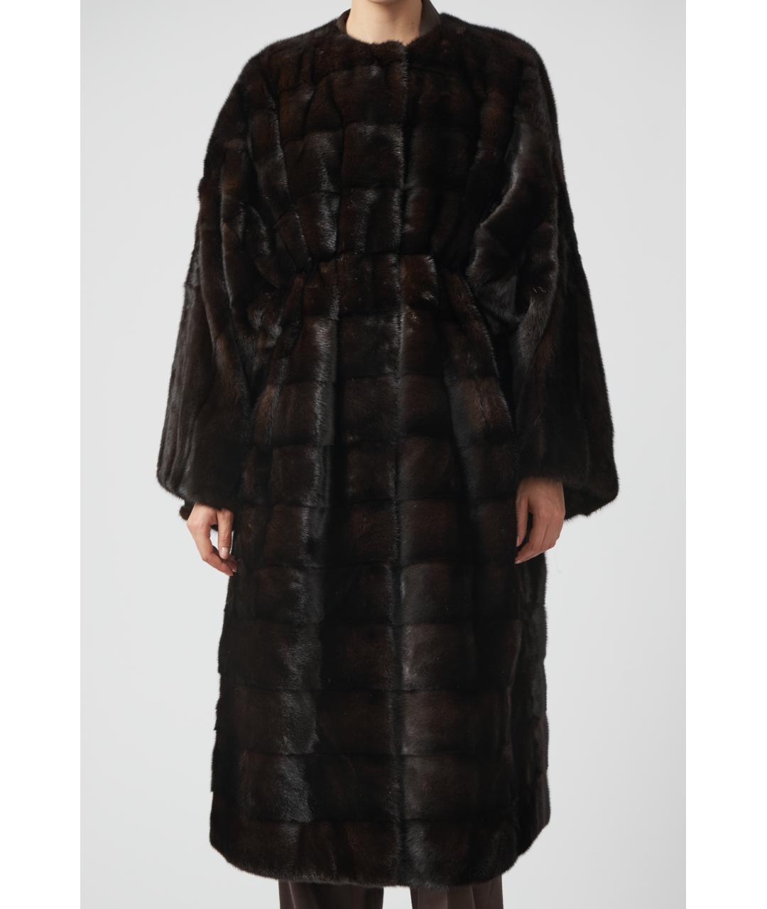 KITON Коричневая меховая шуба, фото 5