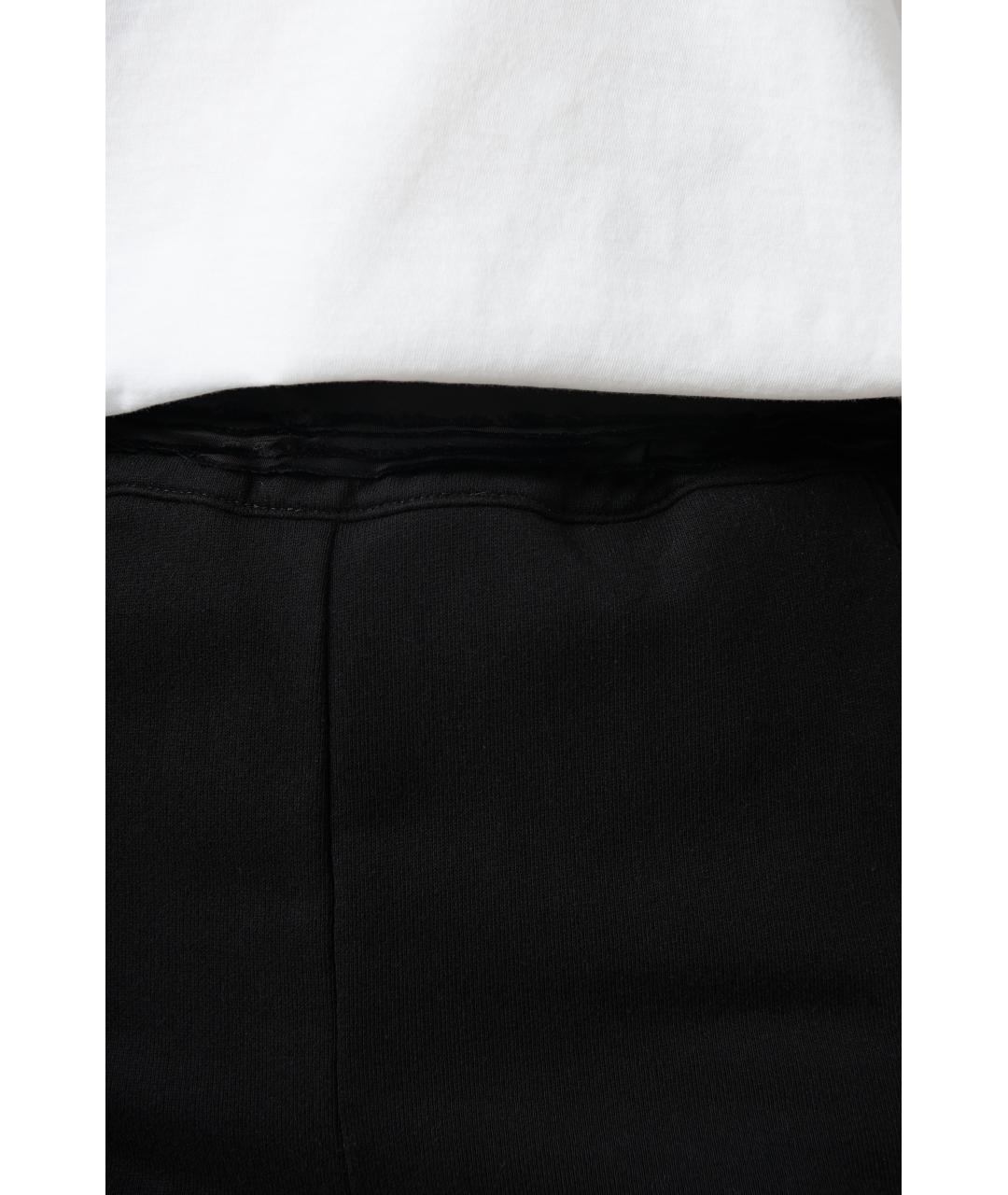 MM6 MAISON MARGIELA Черные хлопковые прямые брюки, фото 3