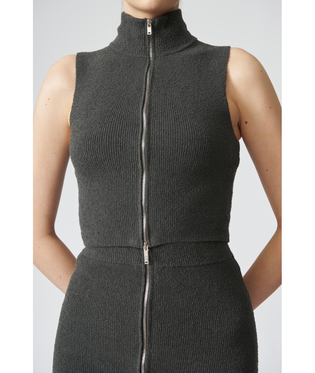 NANUSHKA Серая хлопковая жилетка, фото 4