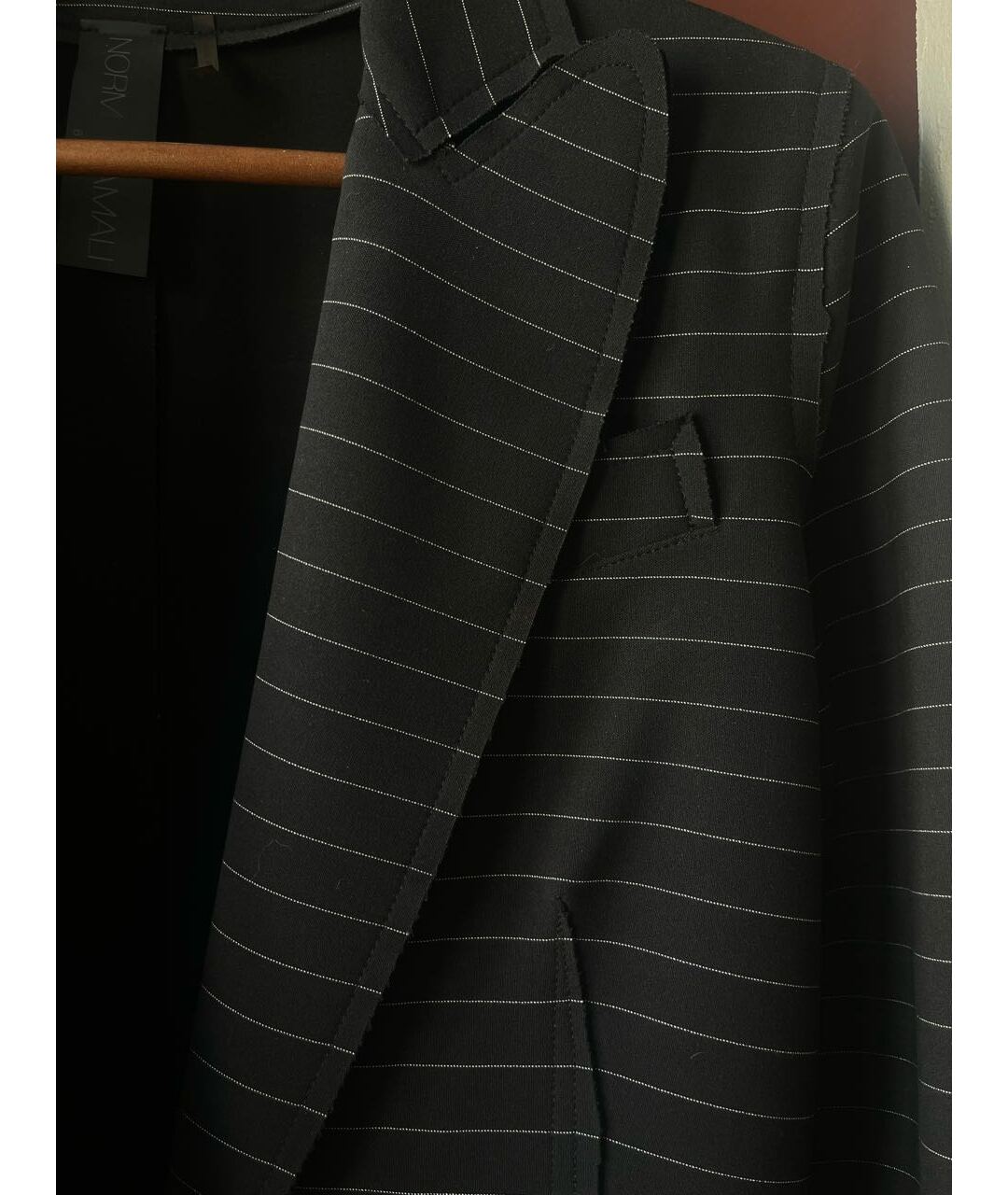 NORMA KAMALI Черный синтетический жакет/пиджак, фото 5