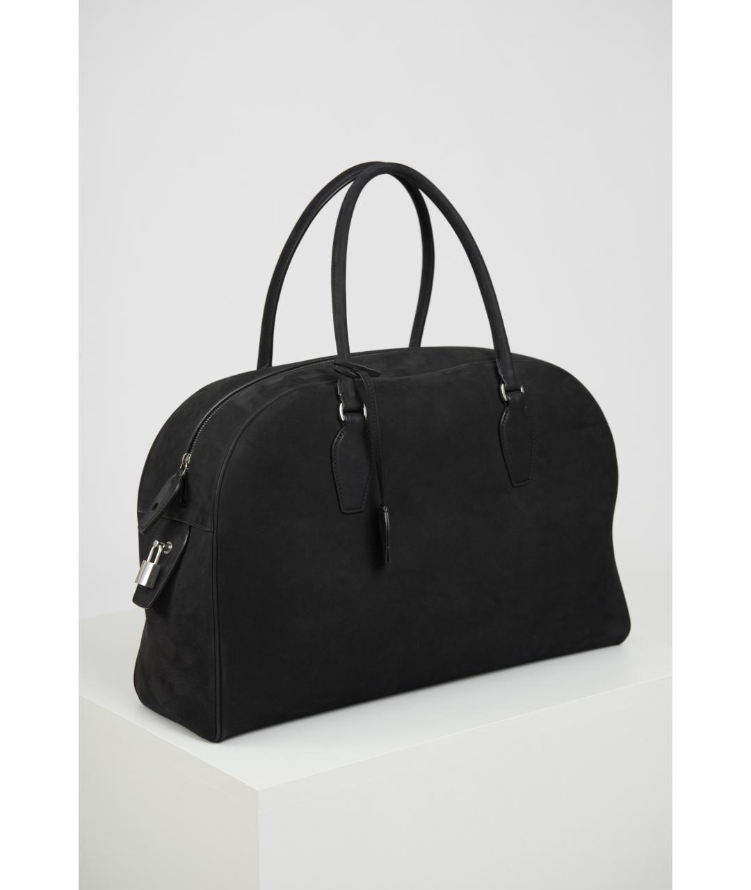 THE ROW Черная кожаная сумка с короткими ручками, фото 2