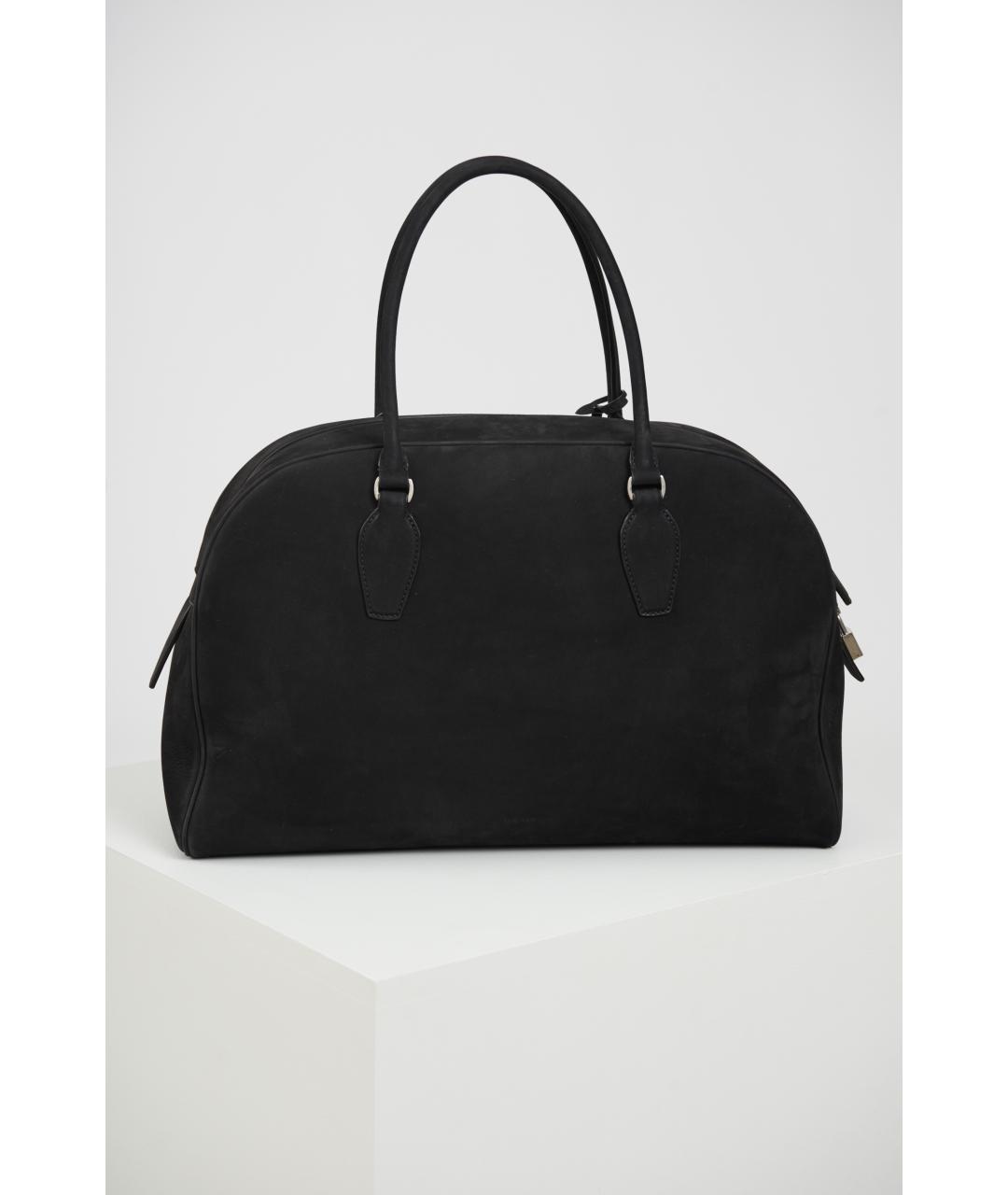 THE ROW Черная кожаная сумка с короткими ручками, фото 5