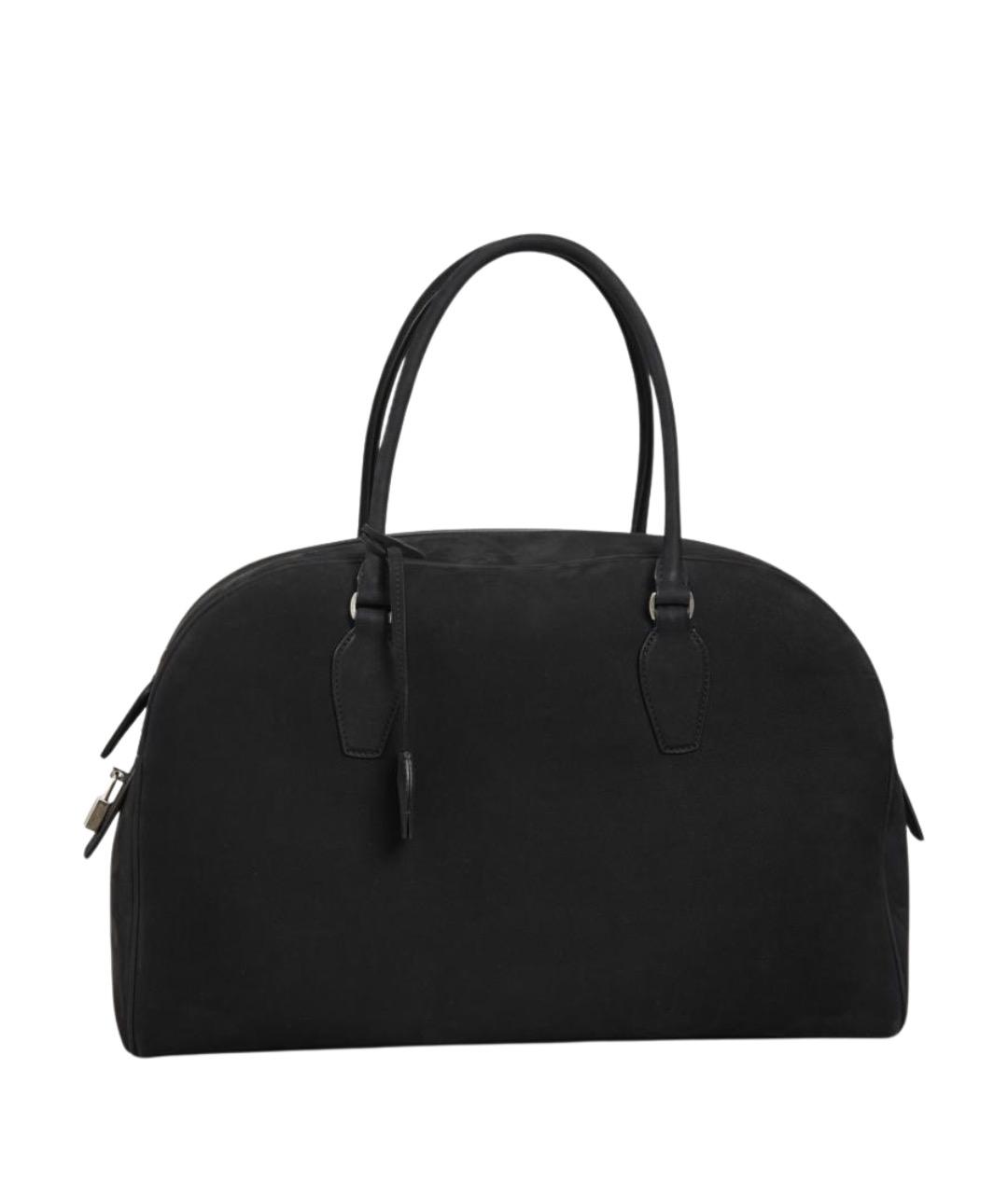 THE ROW Черная кожаная сумка с короткими ручками, фото 1