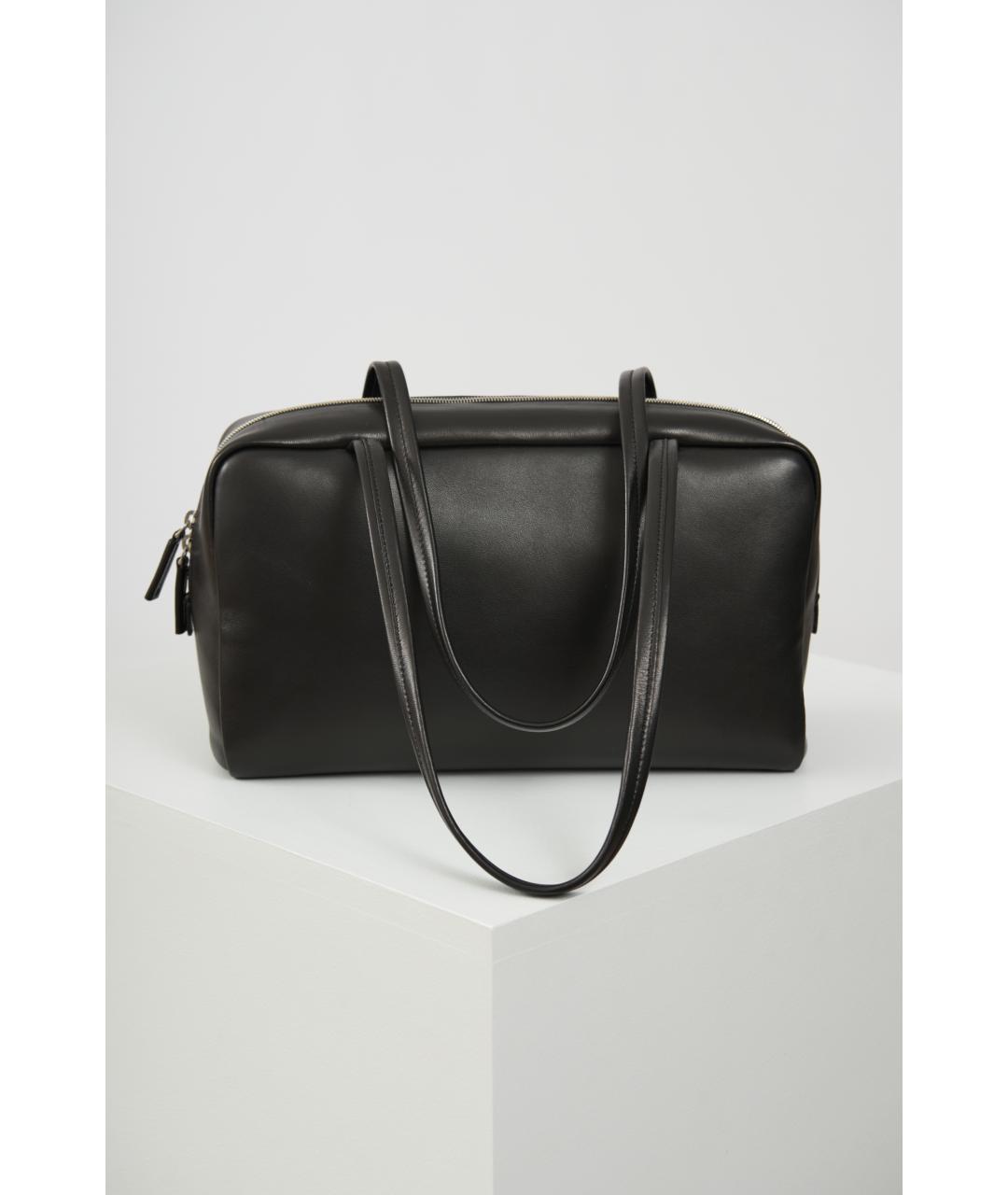 THE ROW Черная кожаная сумка через плечо, фото 3