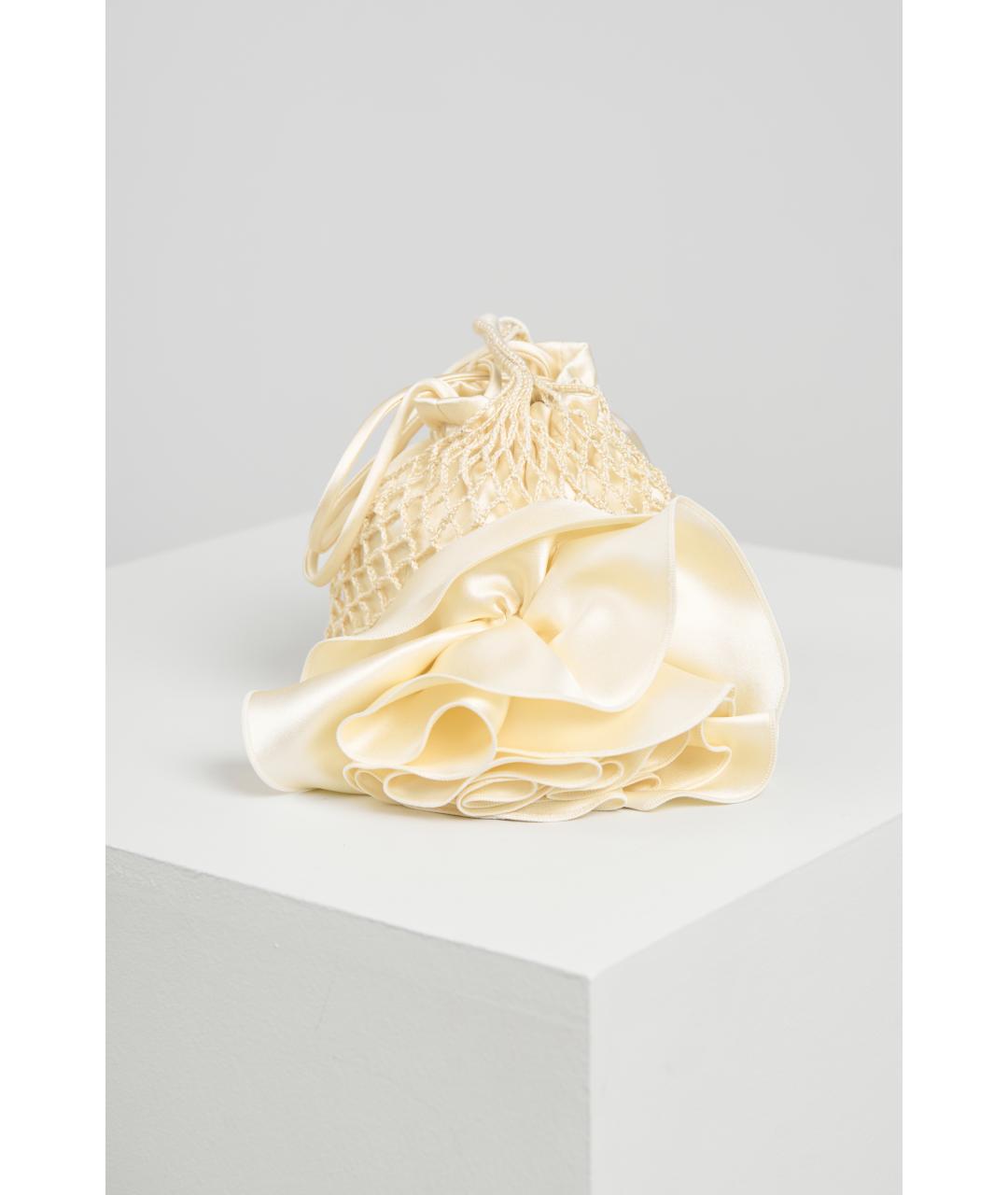 MAGDA BUTRYM Желтая тканевая сумка с короткими ручками, фото 2