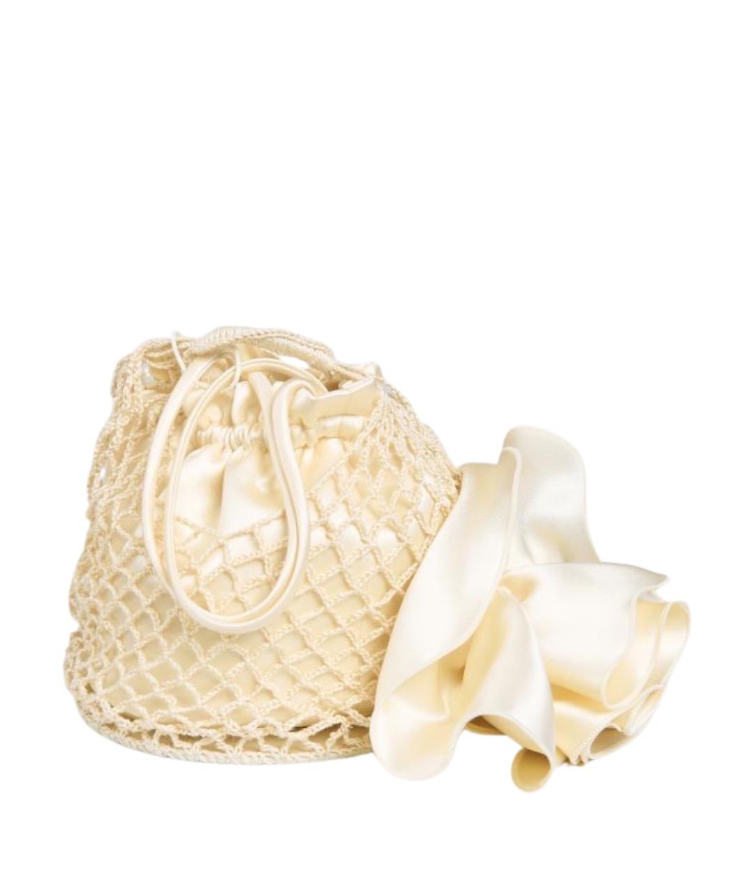 MAGDA BUTRYM Желтая тканевая сумка с короткими ручками, фото 1