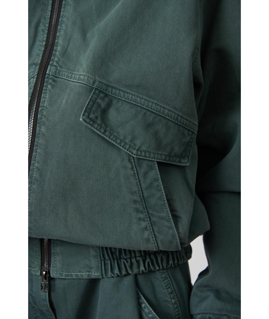 MAGDA BUTRYM Зеленая хлопковая куртка, фото 5