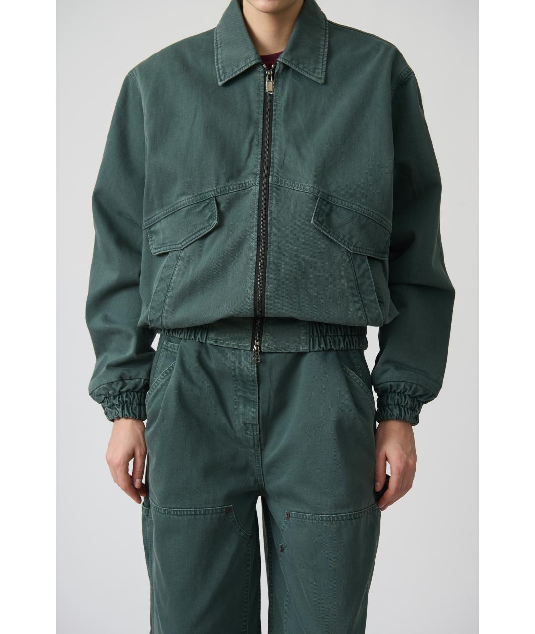 MAGDA BUTRYM Зеленая хлопковая куртка, фото 3