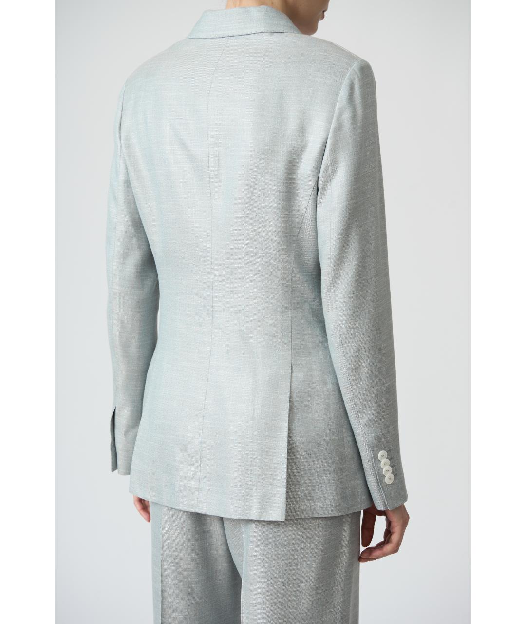 KITON Серый вискозный жакет/пиджак, фото 6