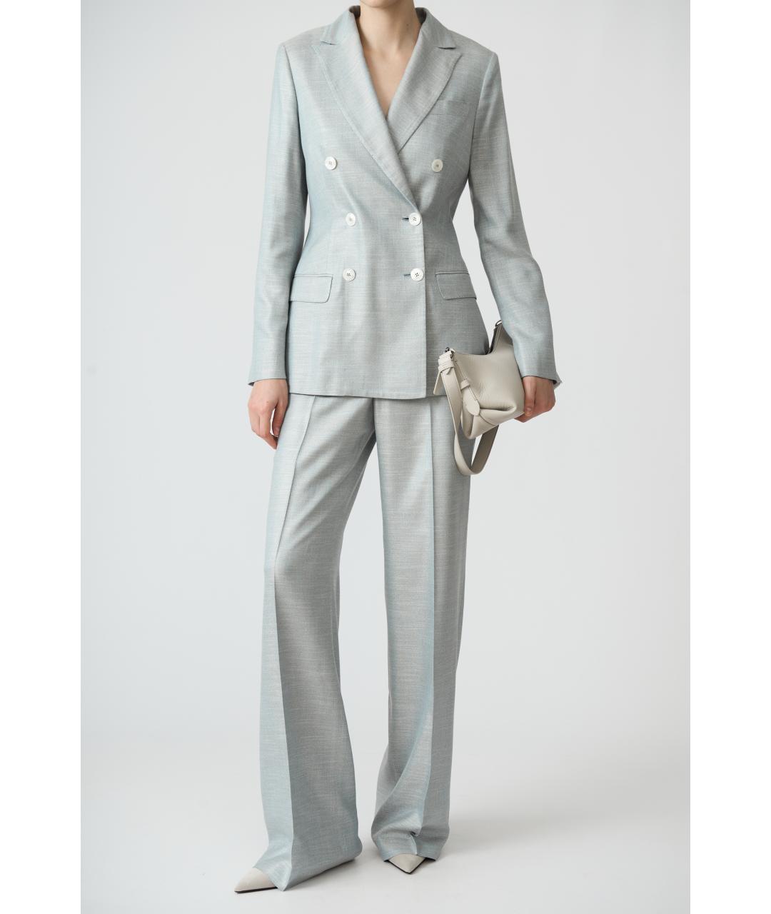 KITON Серый вискозный жакет/пиджак, фото 3