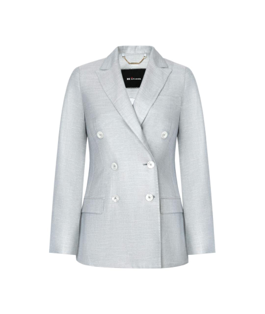 KITON Серый вискозный жакет/пиджак, фото 1