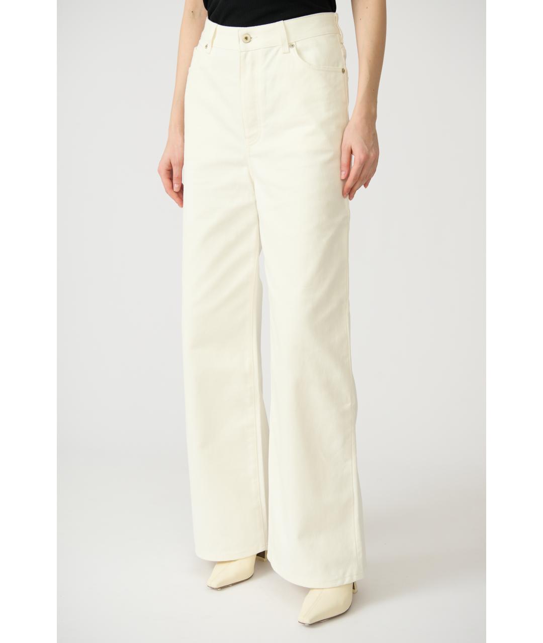 LOEWE Белые хлопковые прямые джинсы, фото 3