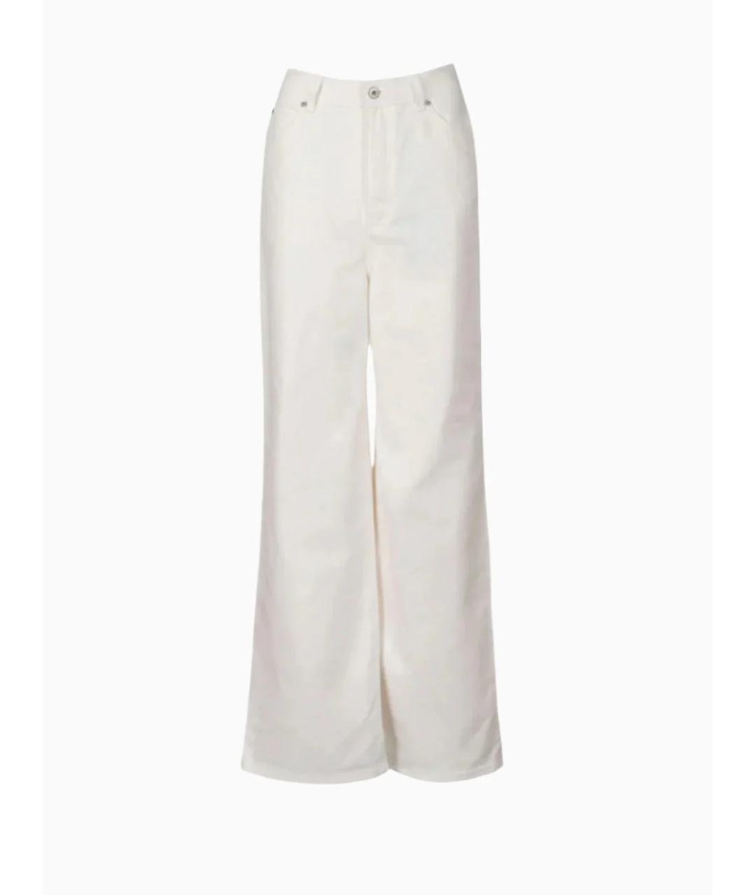 LOEWE Белые хлопковые прямые джинсы, фото 7
