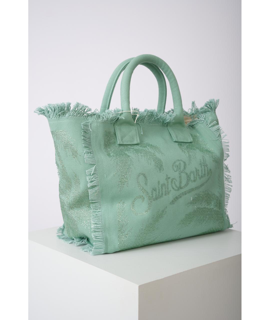 MC2 SAINT BARTH Зеленая тканевая сумка тоут, фото 2
