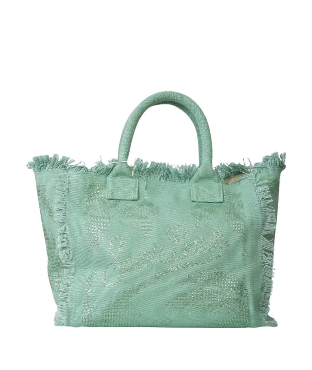 MC2 SAINT BARTH Зеленая тканевая сумка тоут, фото 1