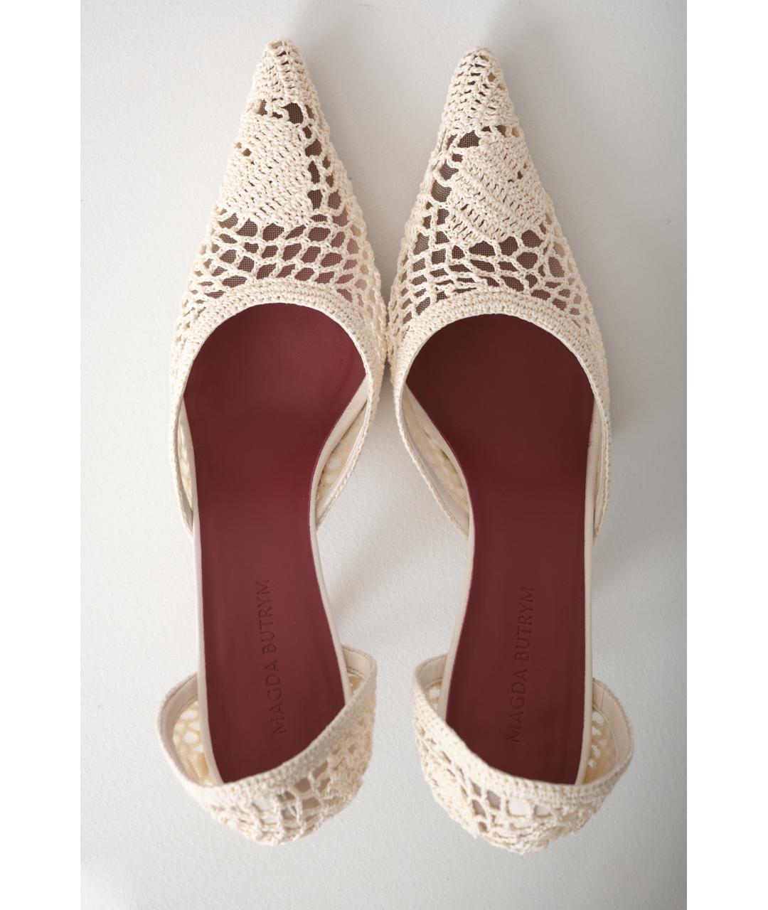 MAGDA BUTRYM Белые текстильные туфли, фото 5