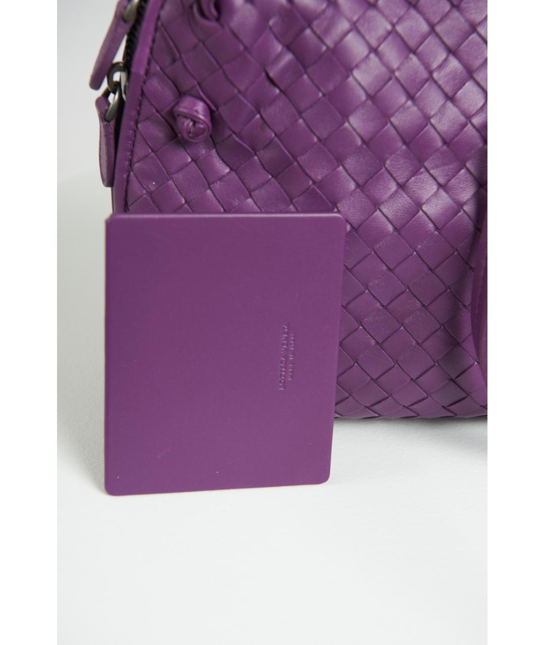 BOTTEGA VENETA Фиолетовая кожаная сумка через плечо, фото 4