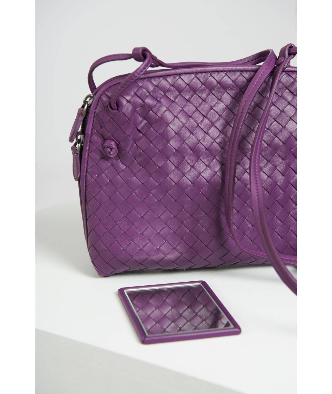 BOTTEGA VENETA Фиолетовая кожаная сумка через плечо, фото 3