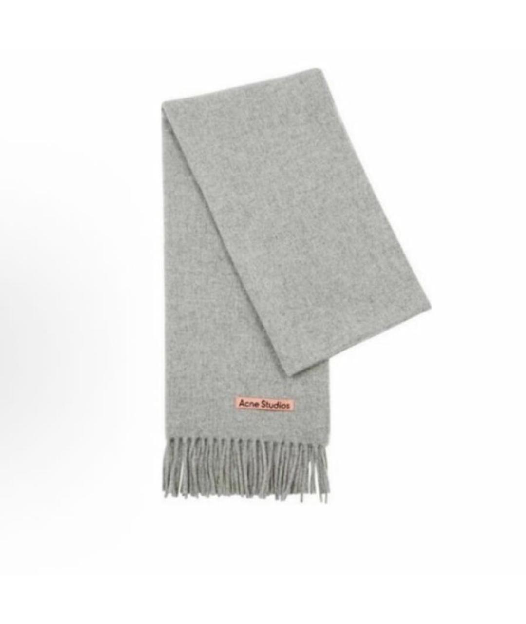 ACNE STUDIOS Серый шарф, фото 3