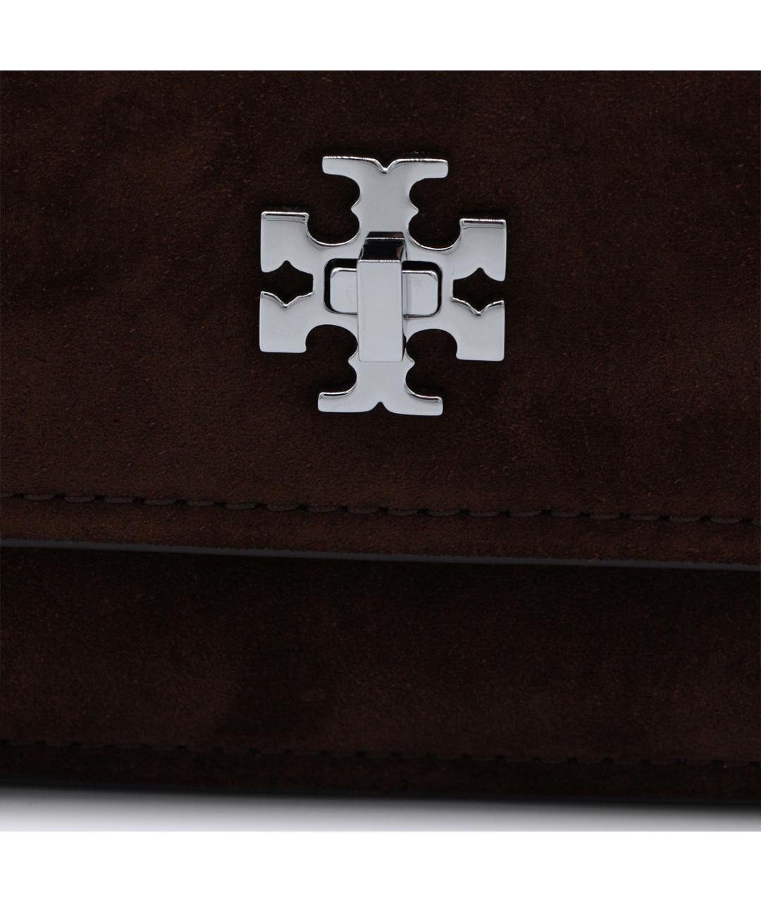 TORY BURCH Коричневая замшевая сумка через плечо, фото 4