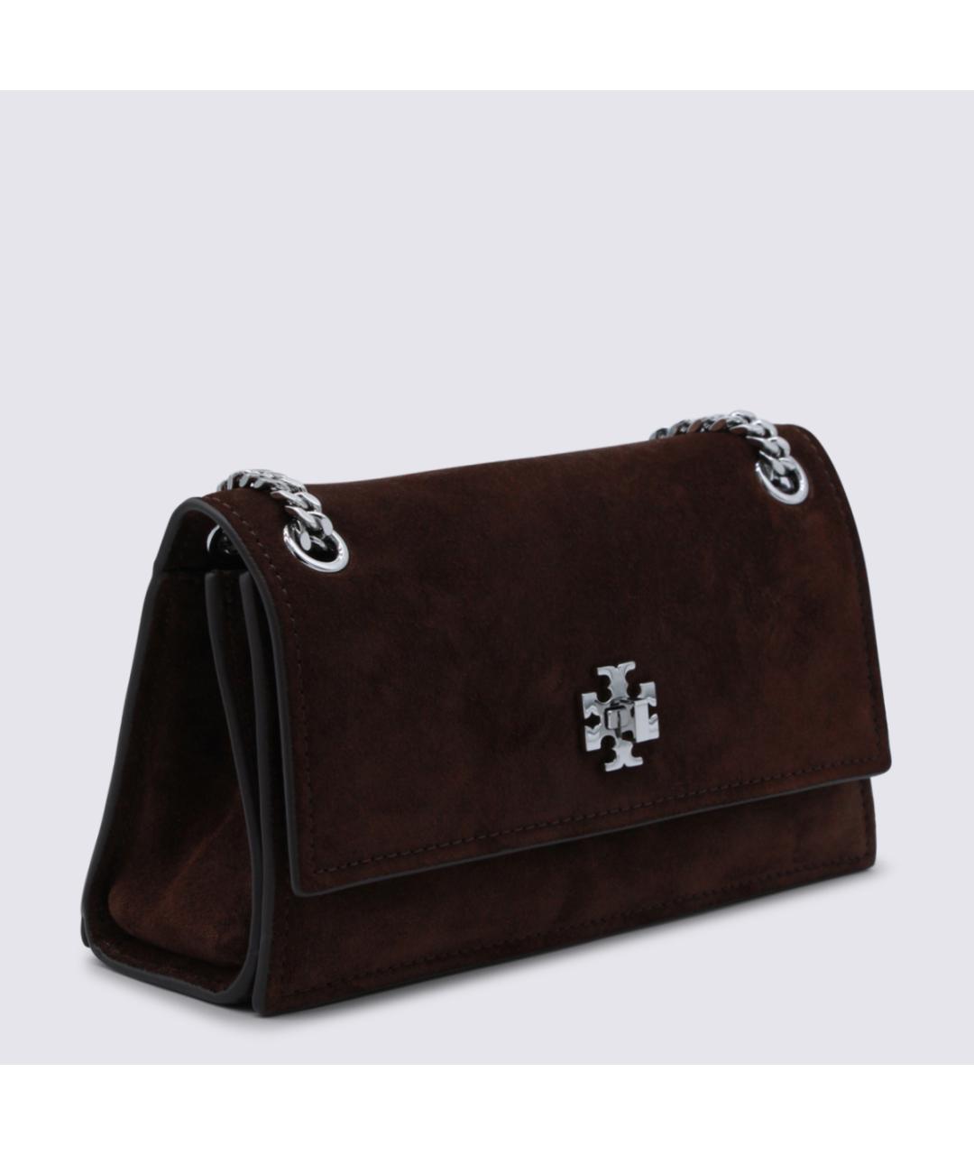 TORY BURCH Коричневая замшевая сумка через плечо, фото 2