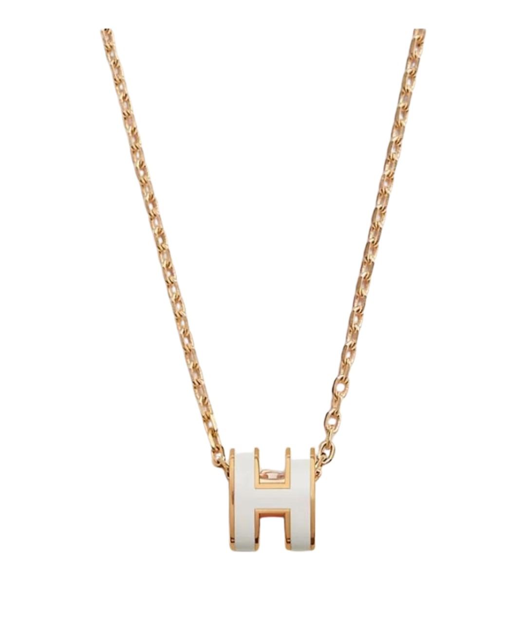 HERMES Белая металлическая подвеска, фото 1