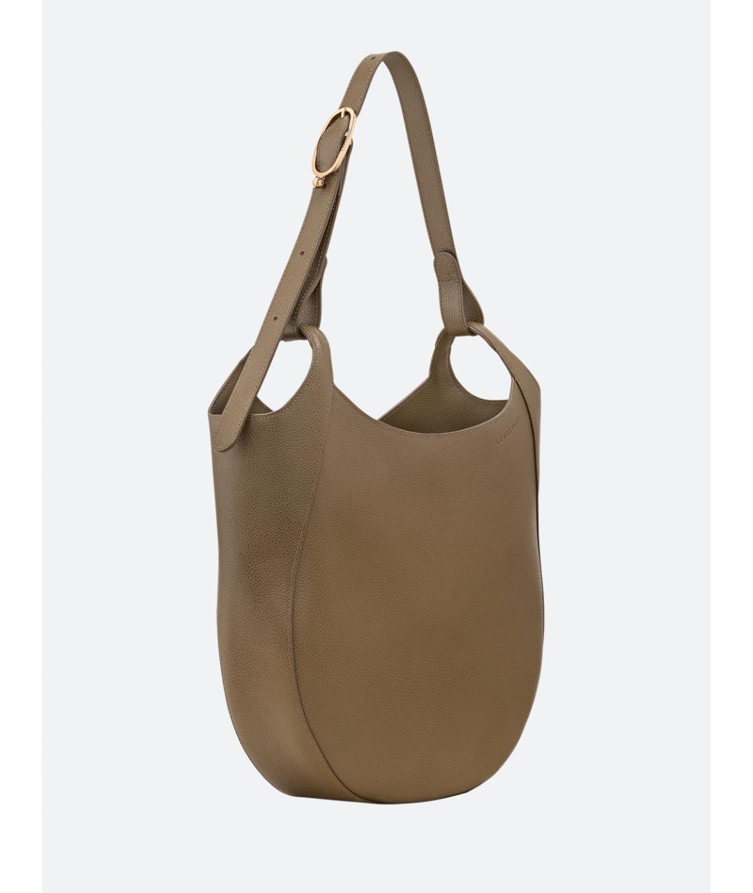 LONGCHAMP Зеленая кожаная сумка через плечо, фото 2