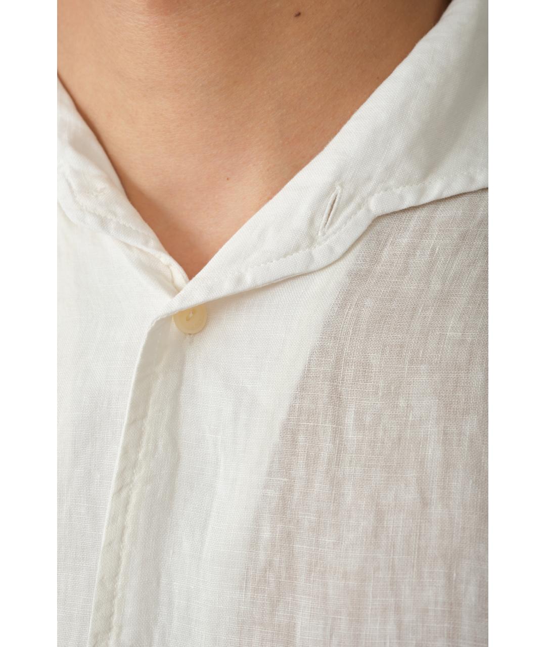MC2 SAINT BARTH Белая льняная классическая рубашка, фото 3