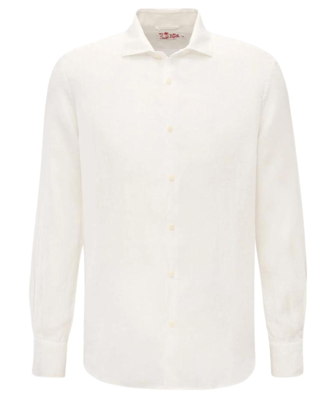 MC2 SAINT BARTH Белая льняная классическая рубашка, фото 1