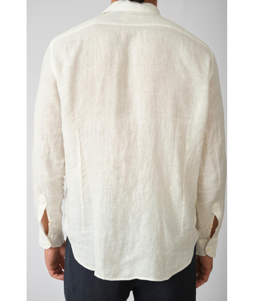 MC2 SAINT BARTH Белая льняная классическая рубашка, фото 4