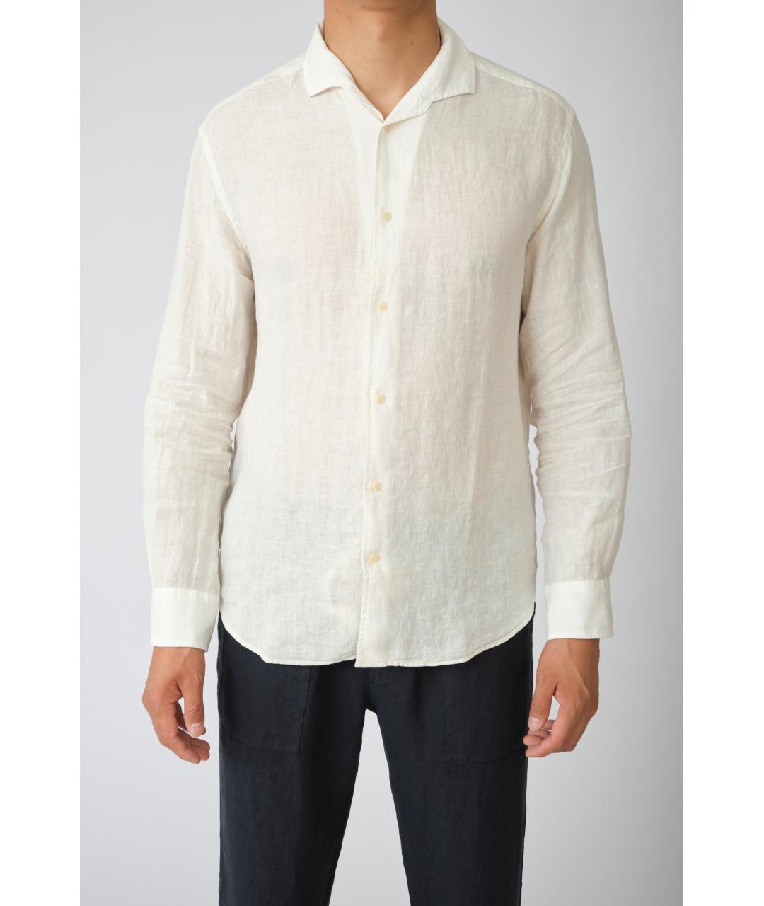 MC2 SAINT BARTH Белая льняная классическая рубашка, фото 2