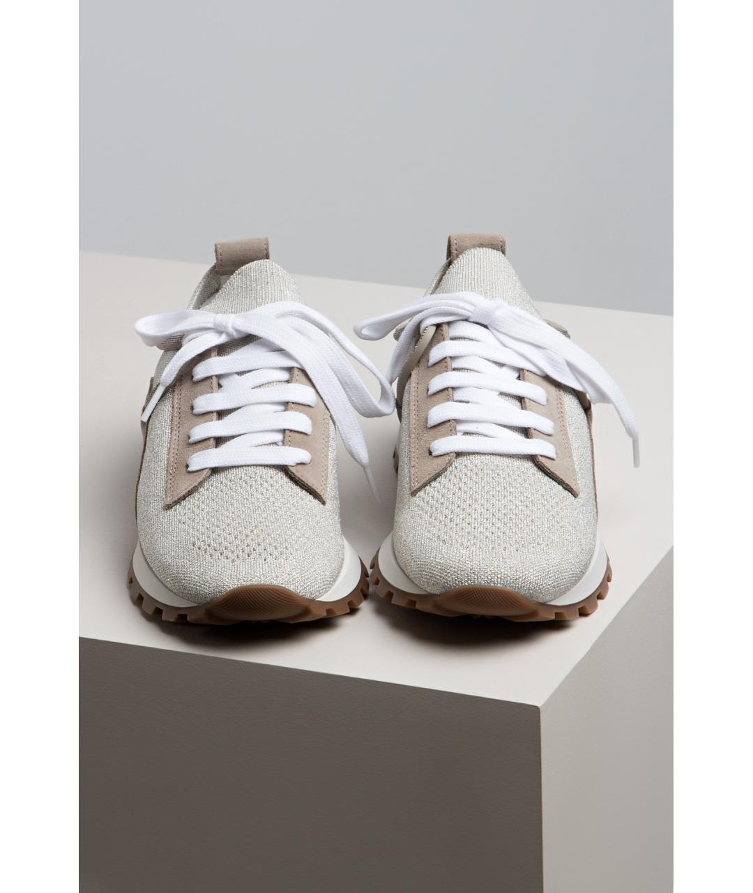 BRUNELLO CUCINELLI Бежевые кроссовки, фото 2