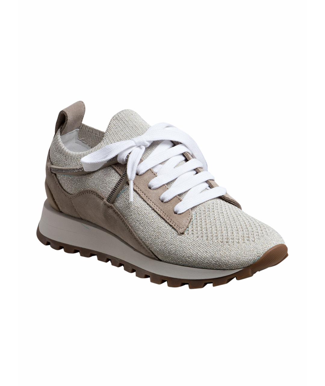 BRUNELLO CUCINELLI Бежевые кроссовки, фото 1