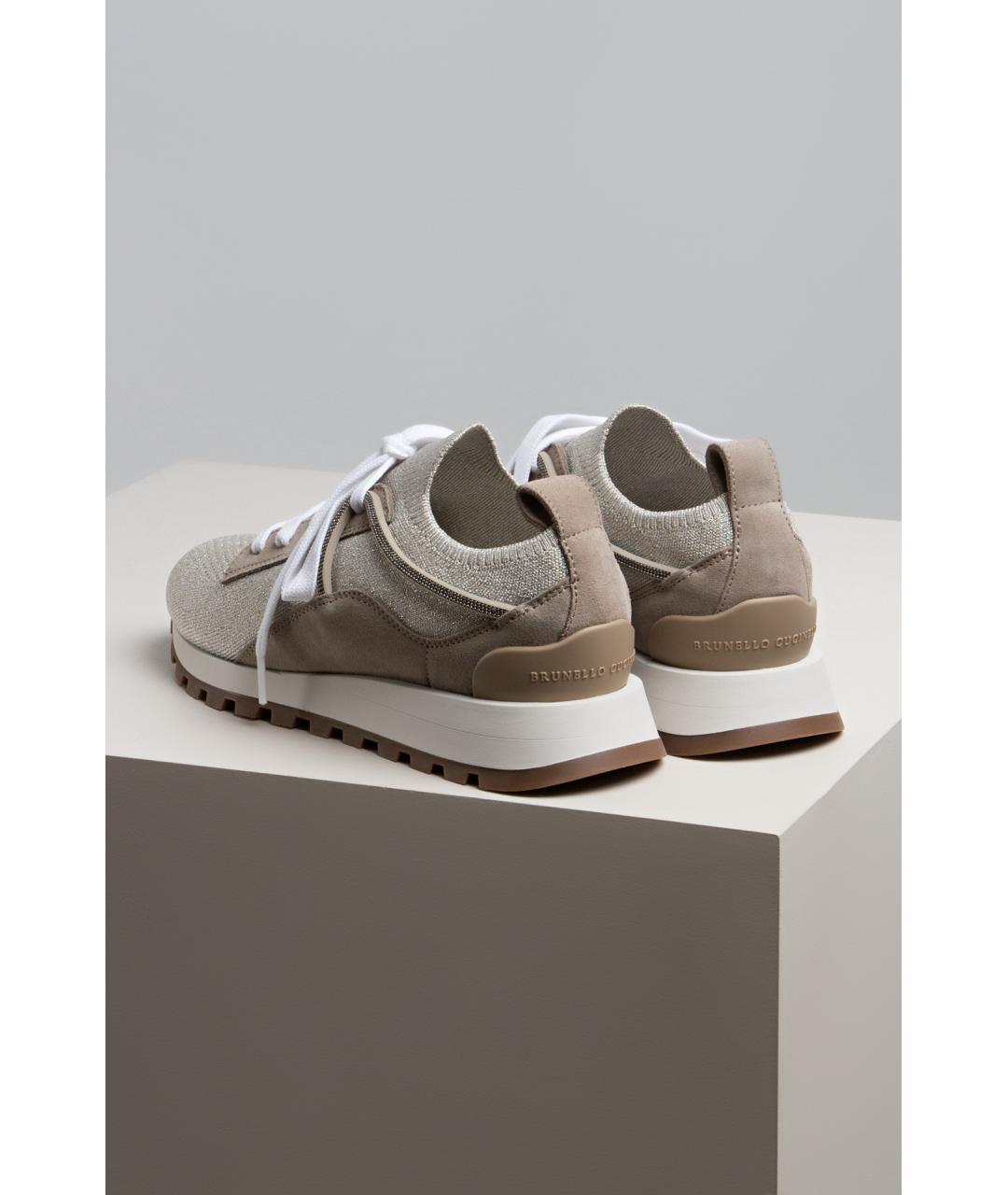 BRUNELLO CUCINELLI Бежевые кроссовки, фото 3