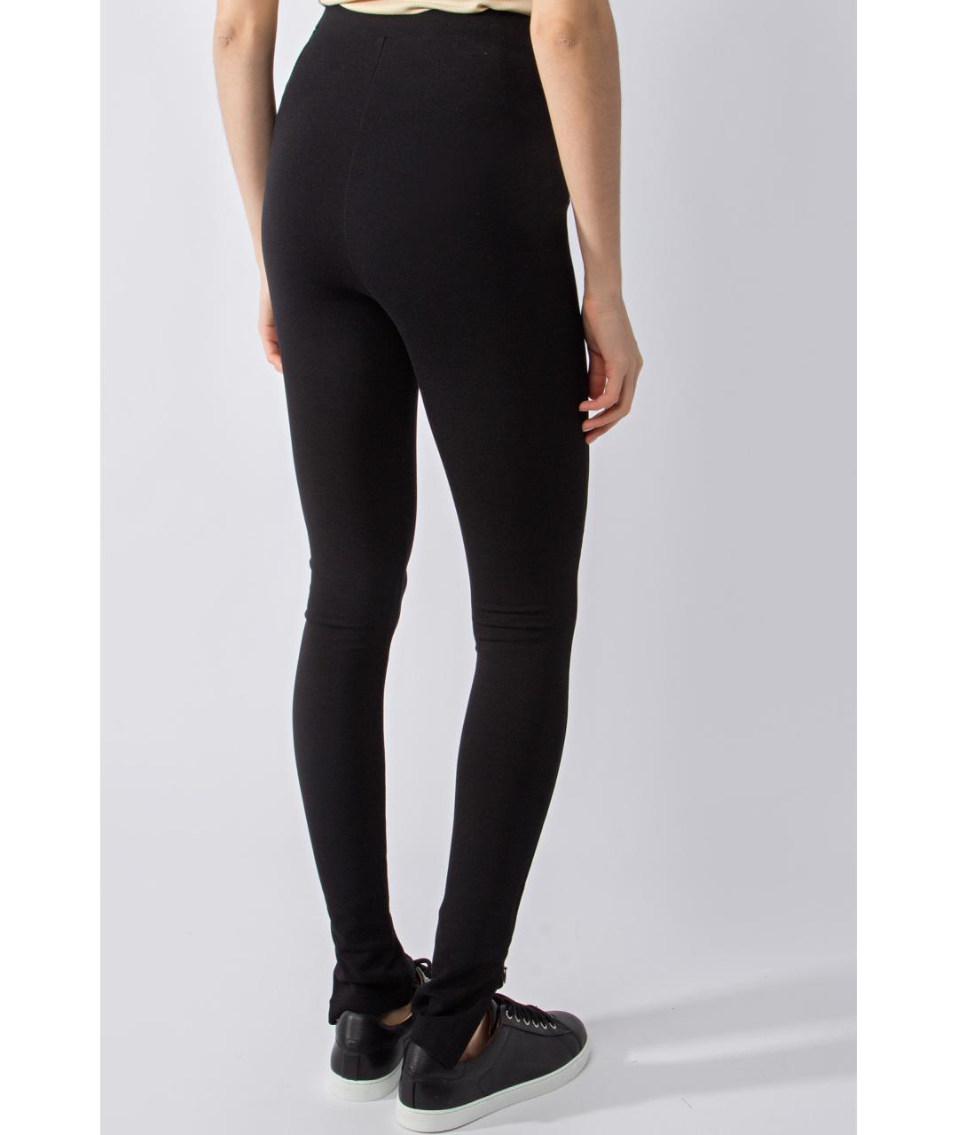 TOTEME Черные вискозные леггинсы и велосипедки, фото 5