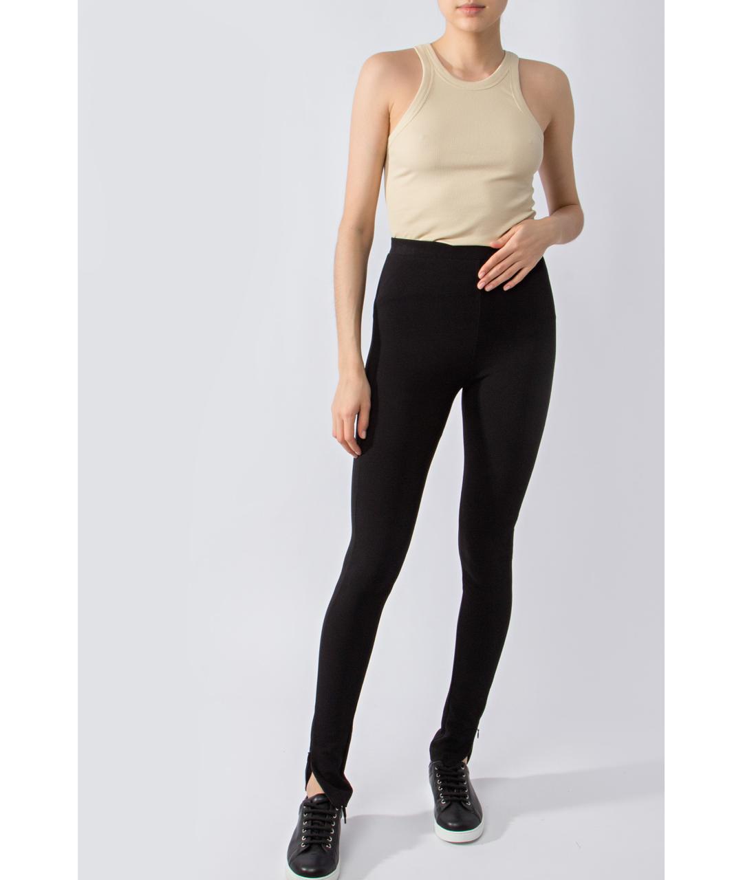 TOTEME Черные вискозные леггинсы и велосипедки, фото 2